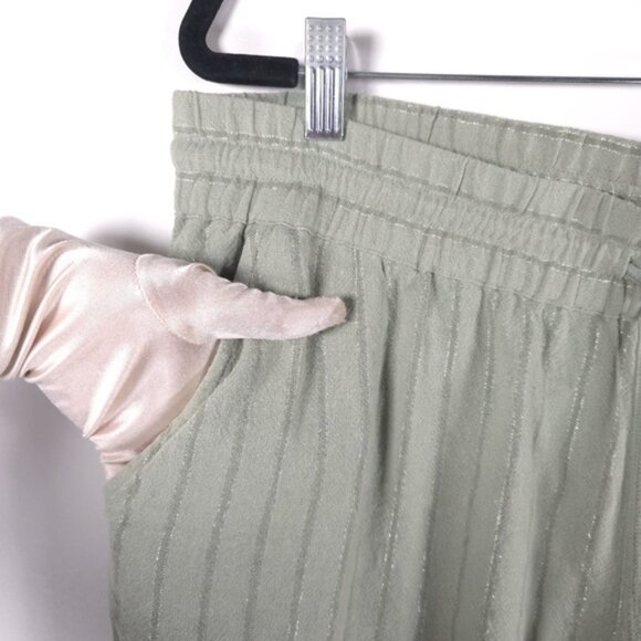 Soft Surroundings LINEN Blend Straight Leg Elastic Waist Drawstring Pants LARGE - Picture 8 of 10